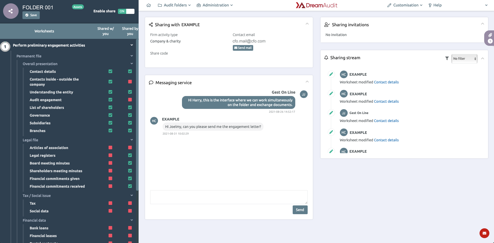 DreamAudit share